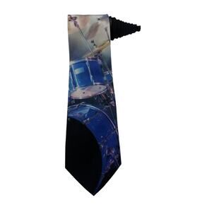 Ralph Marlin Drums Goodell Music Instruments Vintage Novelty Necktie 1994